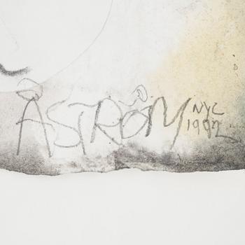 PETER ÅSTRÖM, blandteknik/collage, sign o dat, New York, 1992.