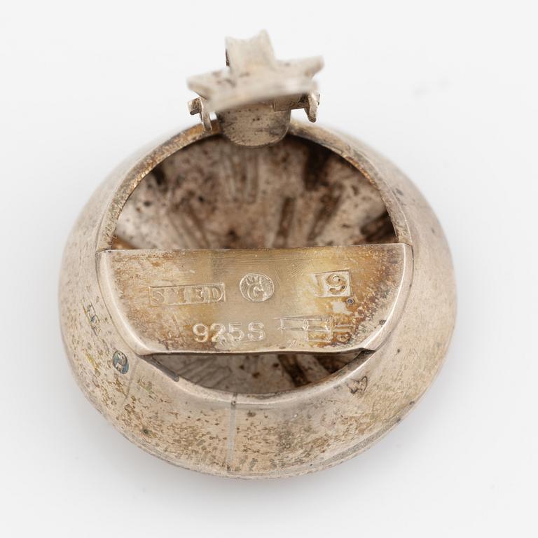 Lars Arby, four pairs of earrings, silver, Gothenburg, among others 1963 and 1967.