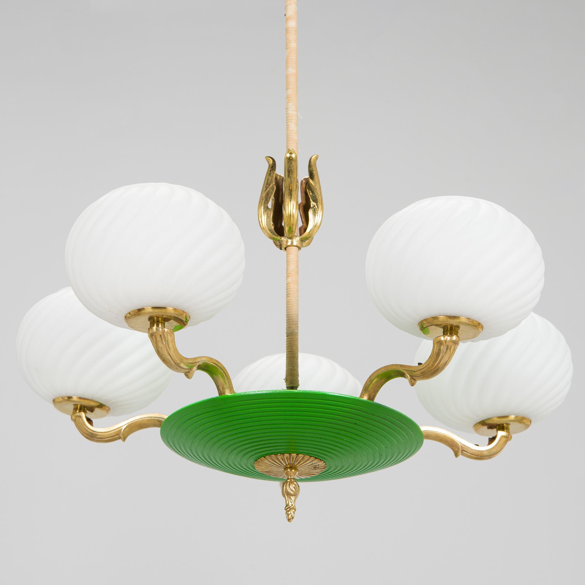 Paavo Tynell, a 1930s chandelier '1374/5 for Taito.