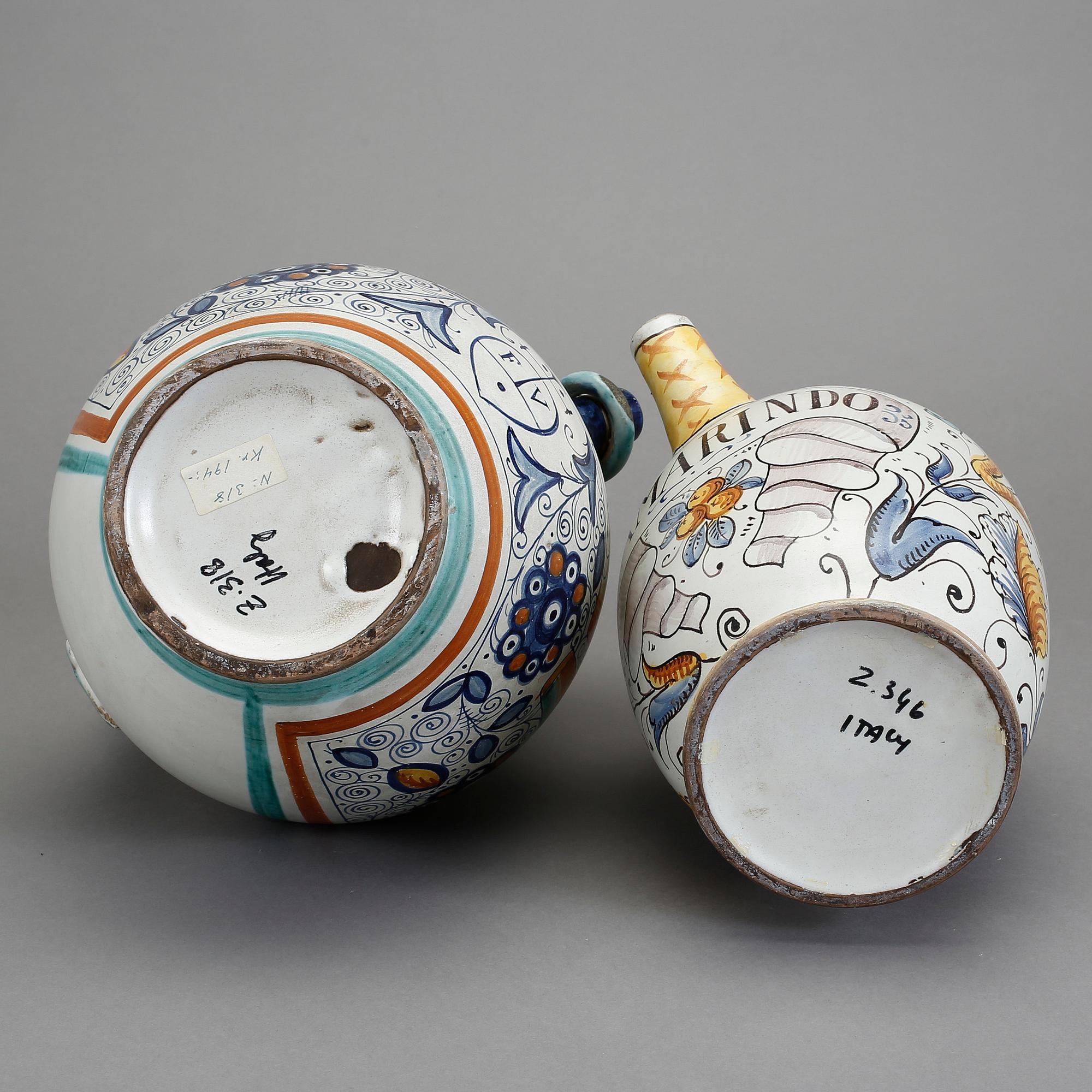 KANNOR, 2 st. Fajans, 1900-tal.