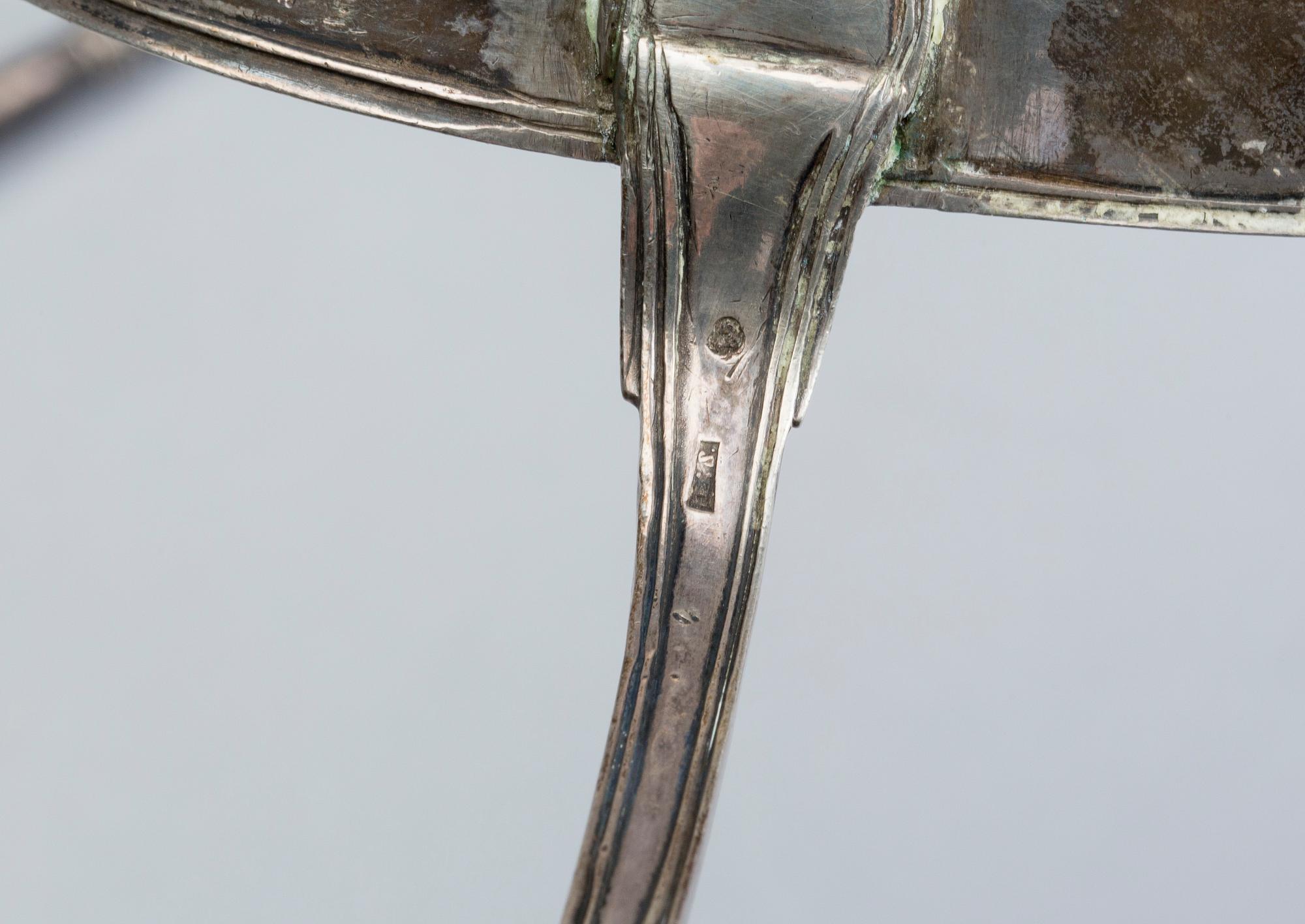BÅLSLEV samt SÅSSKED, silver 1800-tal, vikt 160 gr inklusive handtag.