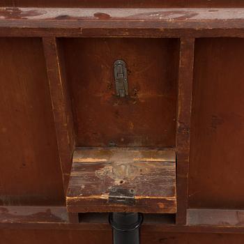 A 19th century folding table with root veneer.