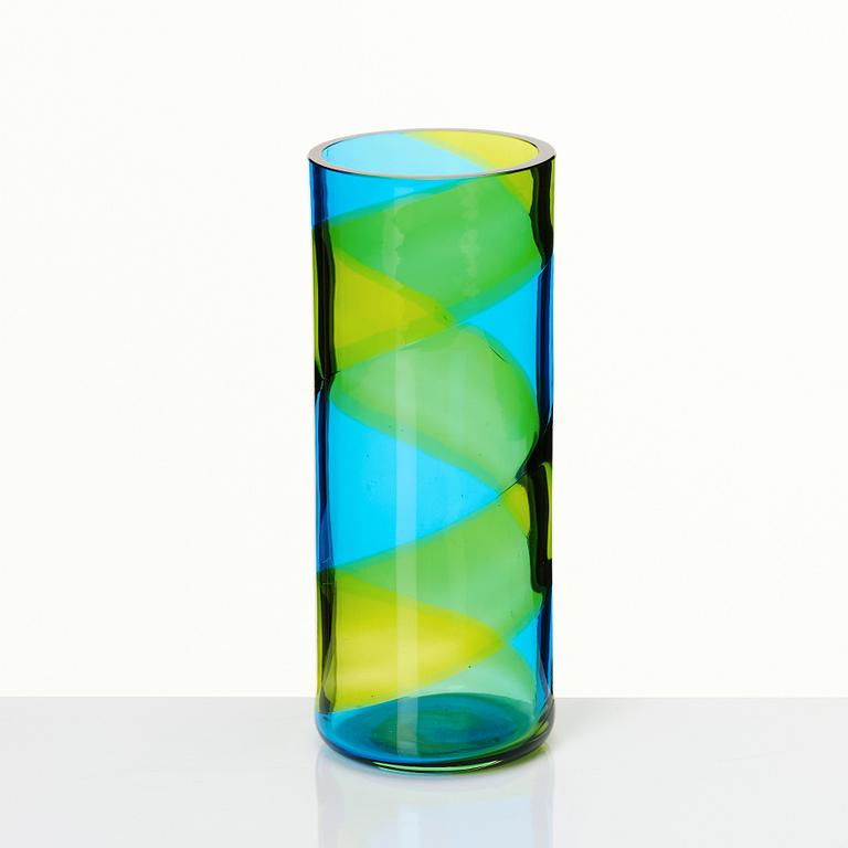 Ercole Barovier, a cylindrical glass vase, Barovier & Toso, Murano, Italy.