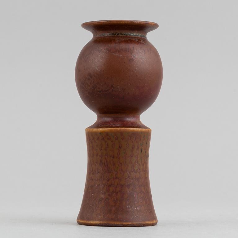 Stig Lindberg, a set of two stoneware vases and a bowl, Gustavsberg studio, Sweden 1960, 1968 and 1958-59.