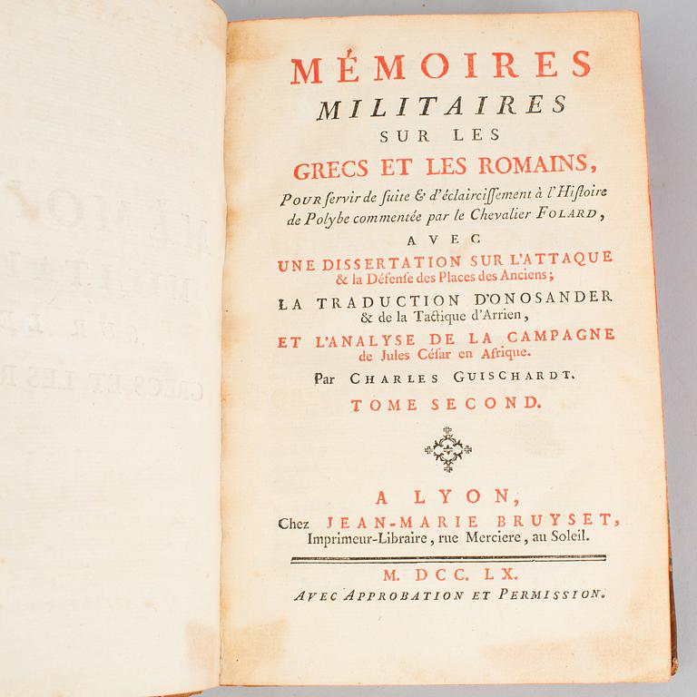 BOK, Karl Gottlieb Guischardt: Mémoires militaires 1-2. Lyon, J. M. Bruyset, 1760.