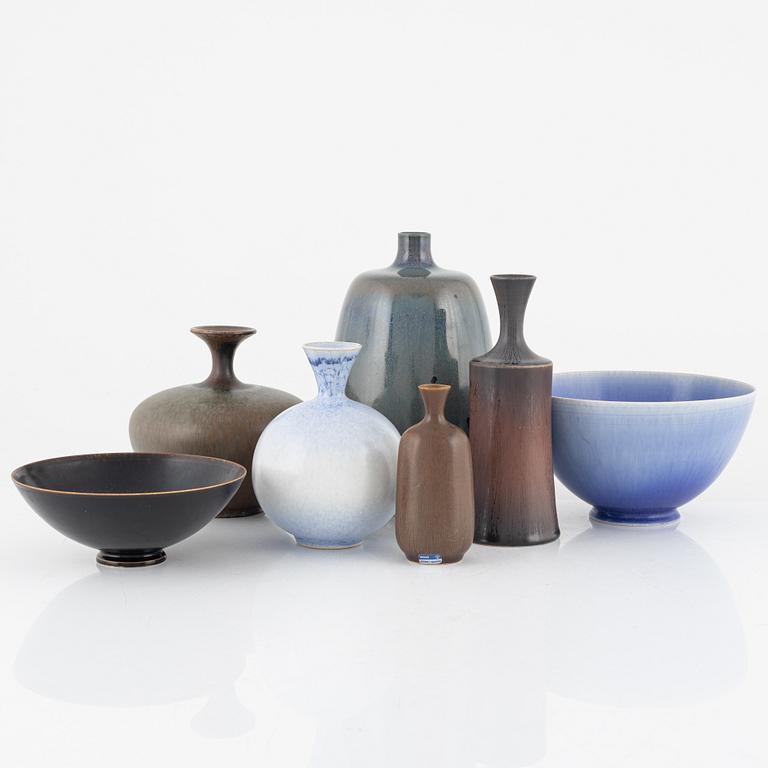 Sven Wejsfelt, among others, stoneware, seven pieces.