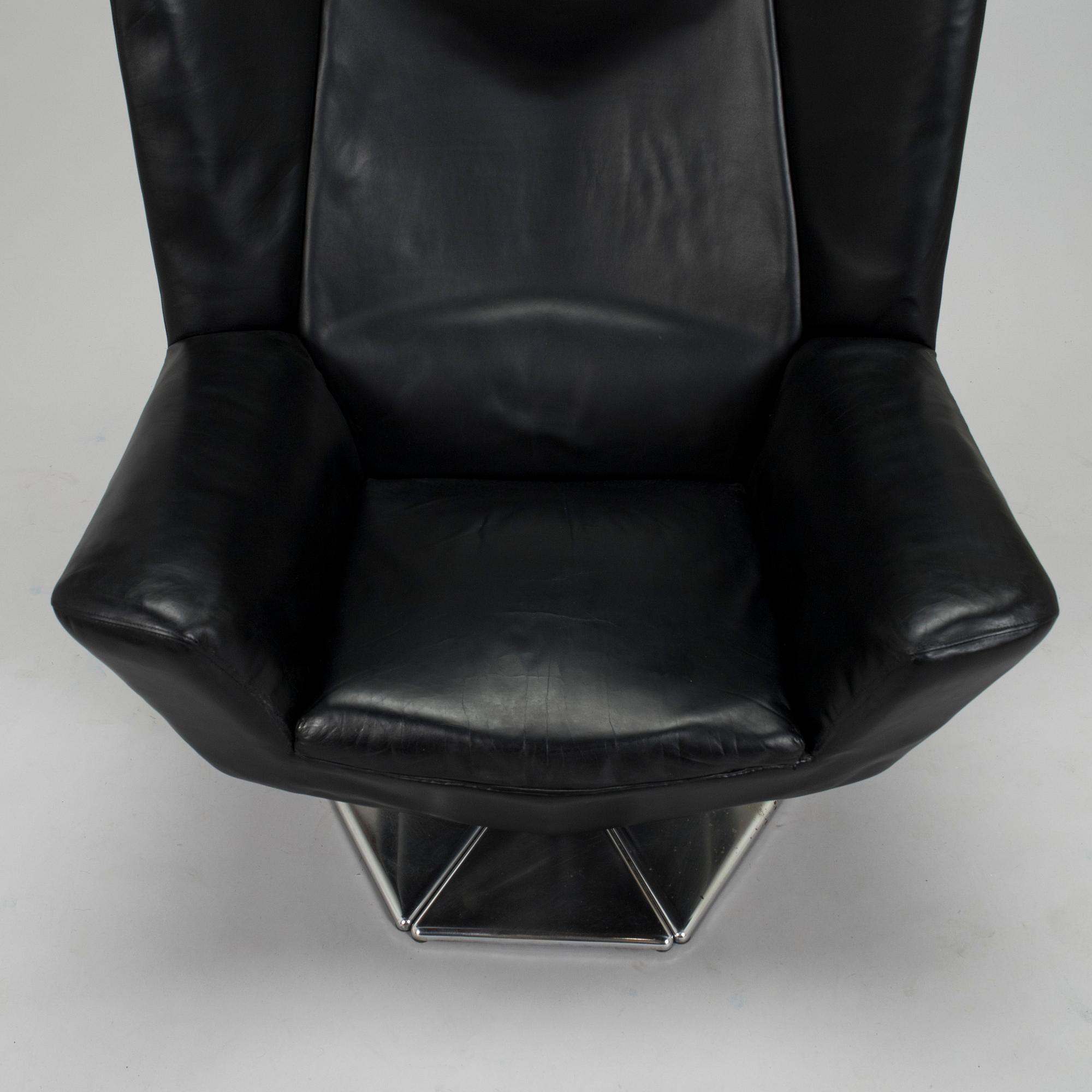 Voitto Haapalainen, fåtölj, "Prisma T-66", Tehokaluste Oy 1970-tal.