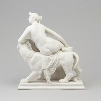 A Swedish unmarked parian figure of 'Ariadne', Gustafsberg porcelain manufactory, circa 1900.