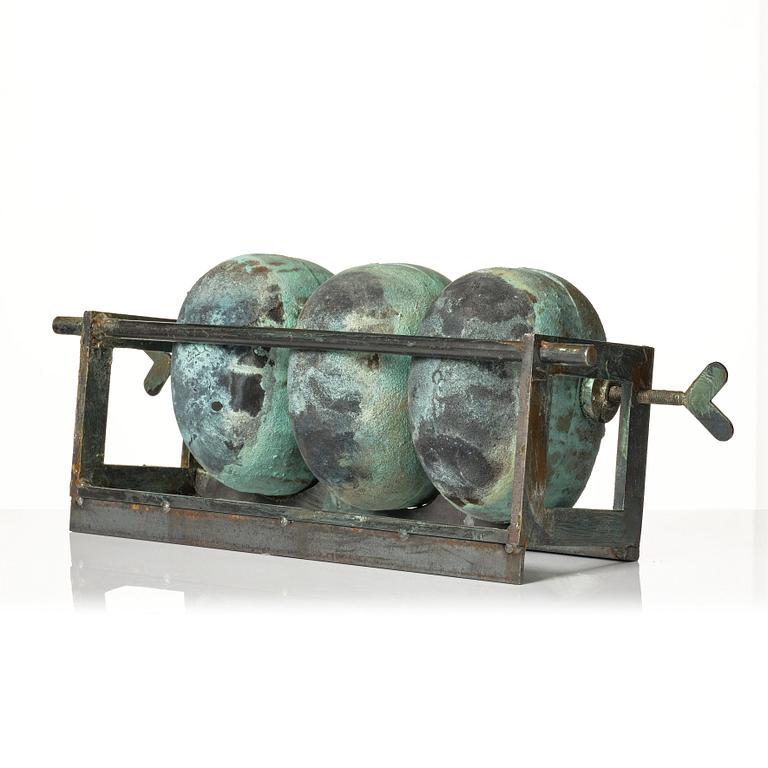 skulptur "Three  Heads", Kosta Boda, unik.
