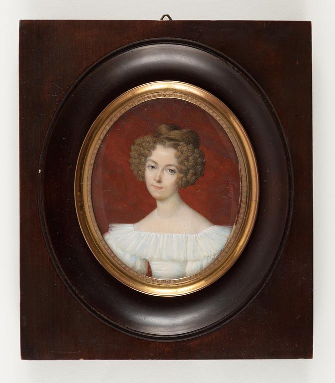 Louis Francois Aubry, Portrait of unknown lady.