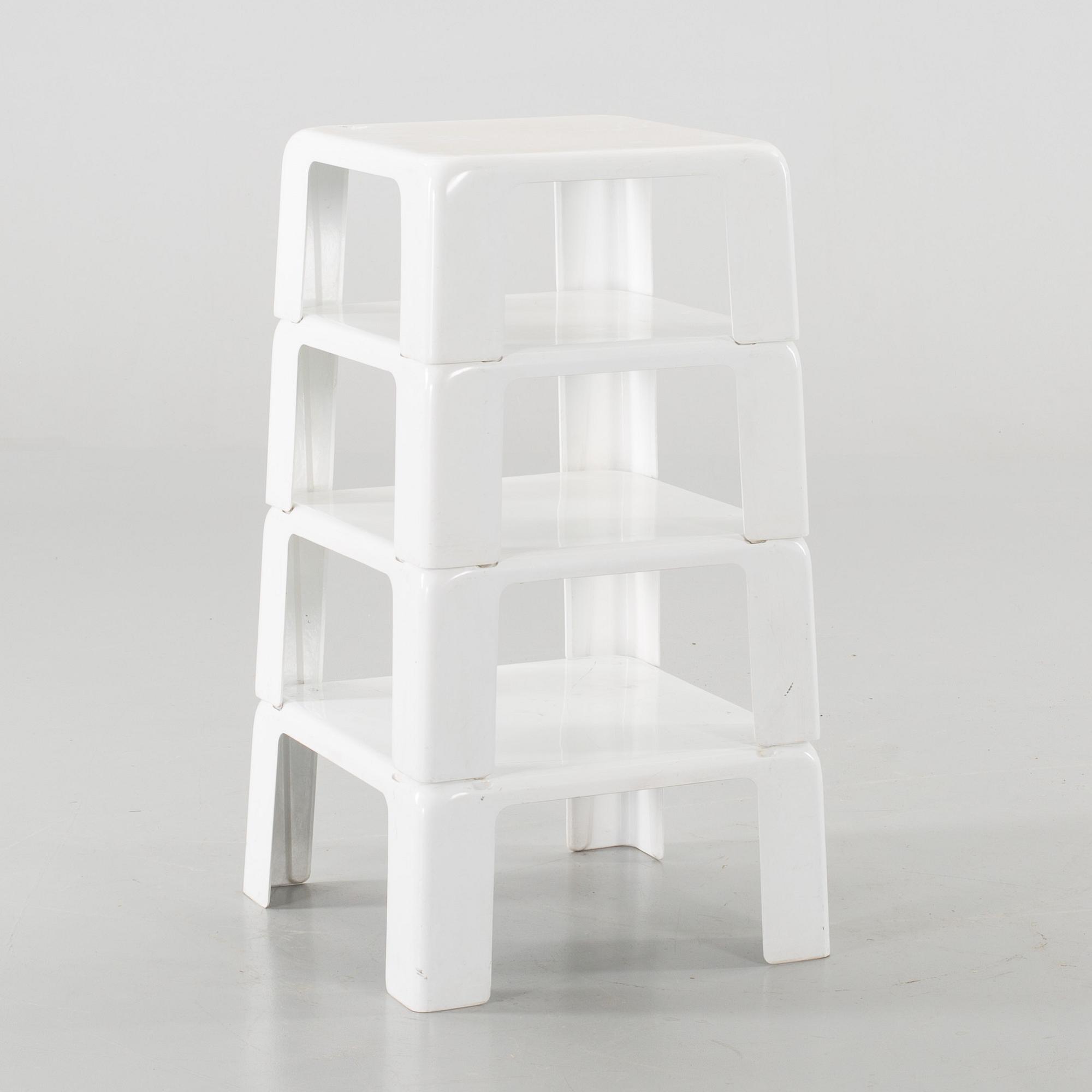 Set of 4 Gatti nesting tablesby Mario Bellini for C & B Italia. 1960's.