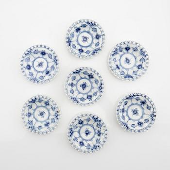 Service, 46 pieces, porcelain, Blue Fluted "Full Lace" and "Half Lace", Royal Copenhagen, Denmark.