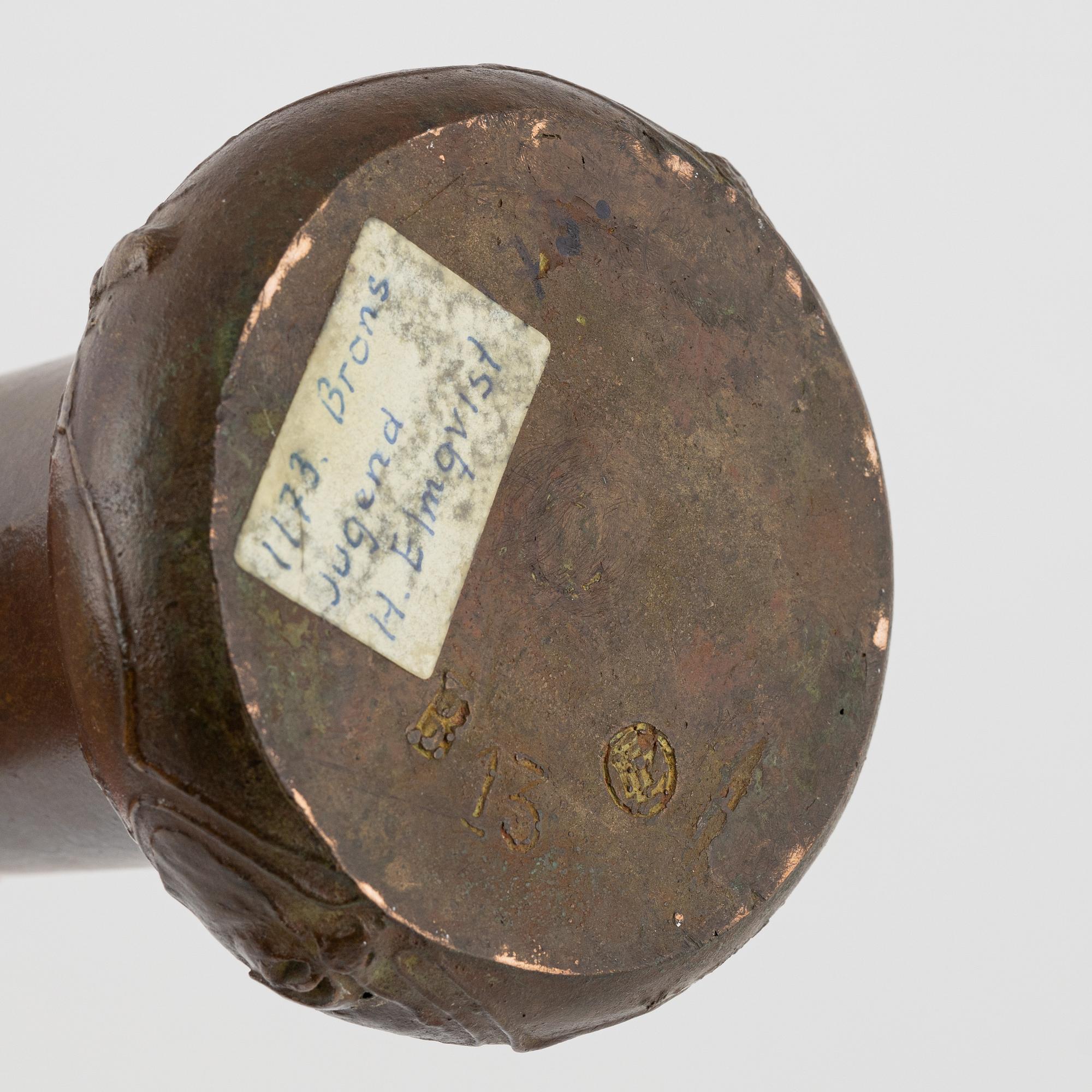 Hugo Elmqvist, an Art Nouveau vase, Stockholm, early 20th Century.