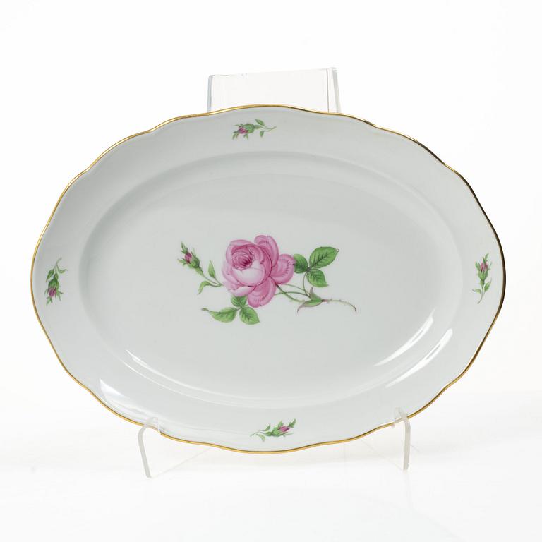 Meissen, A 55 piece "Meissen Rose" (Rote rose/Meissener rose) porcelain dinner service, 20th century.