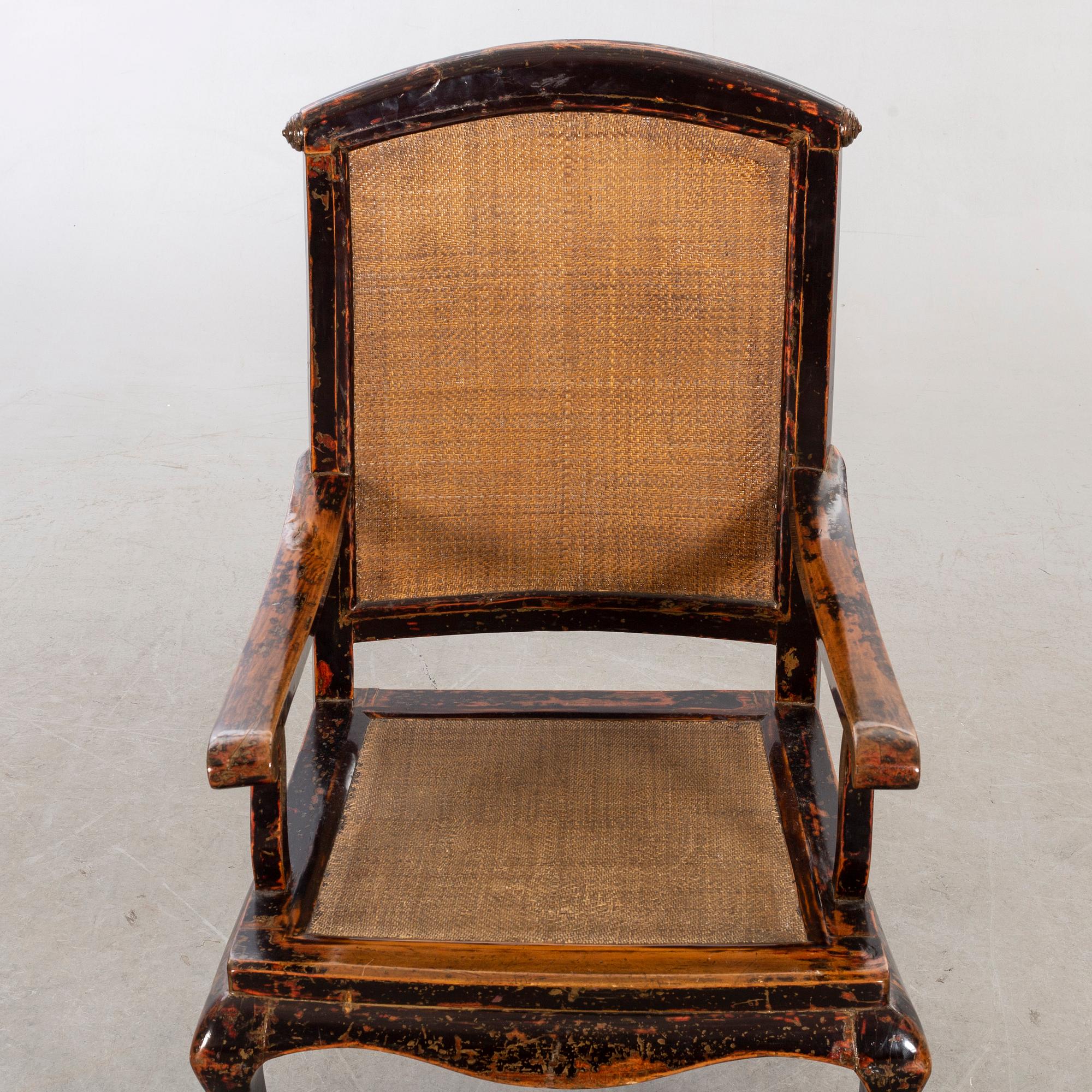 KARMSTOL Kina Kolonial 1800-talets senare del.