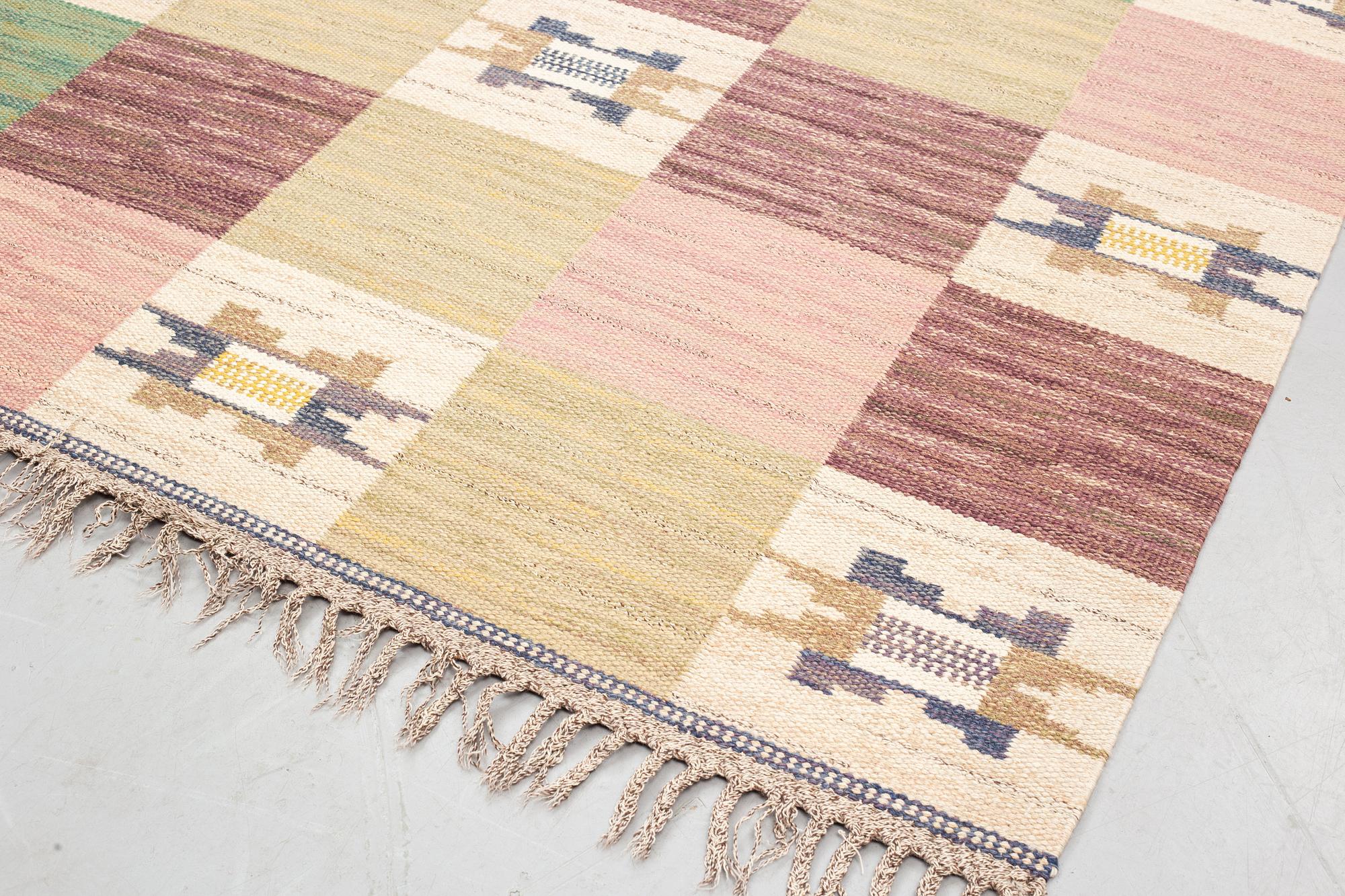 Märta Måås-Fjetterström, matta, "Rutmattan", rölakan, ca 252,5-256,5 x 146,5-149 cm, signerad MMF.