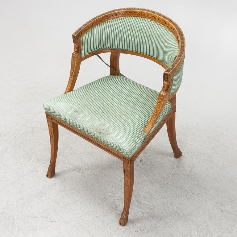 A late Gustavian style chair, around the year 1900.
