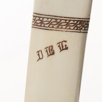Ivar Bernhard Lampa, a horn knife, signed.