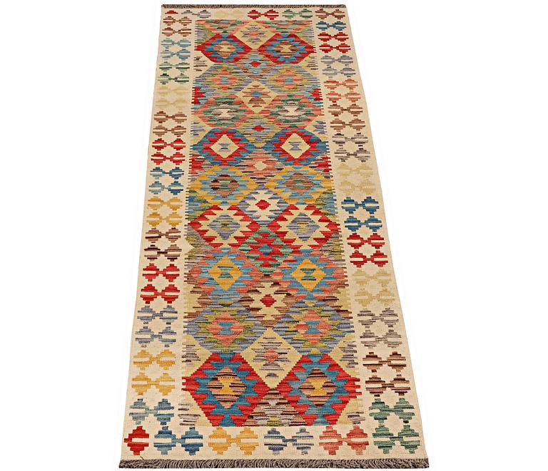 Gallerimatta, Kelim, ca 280 x 82 cm.