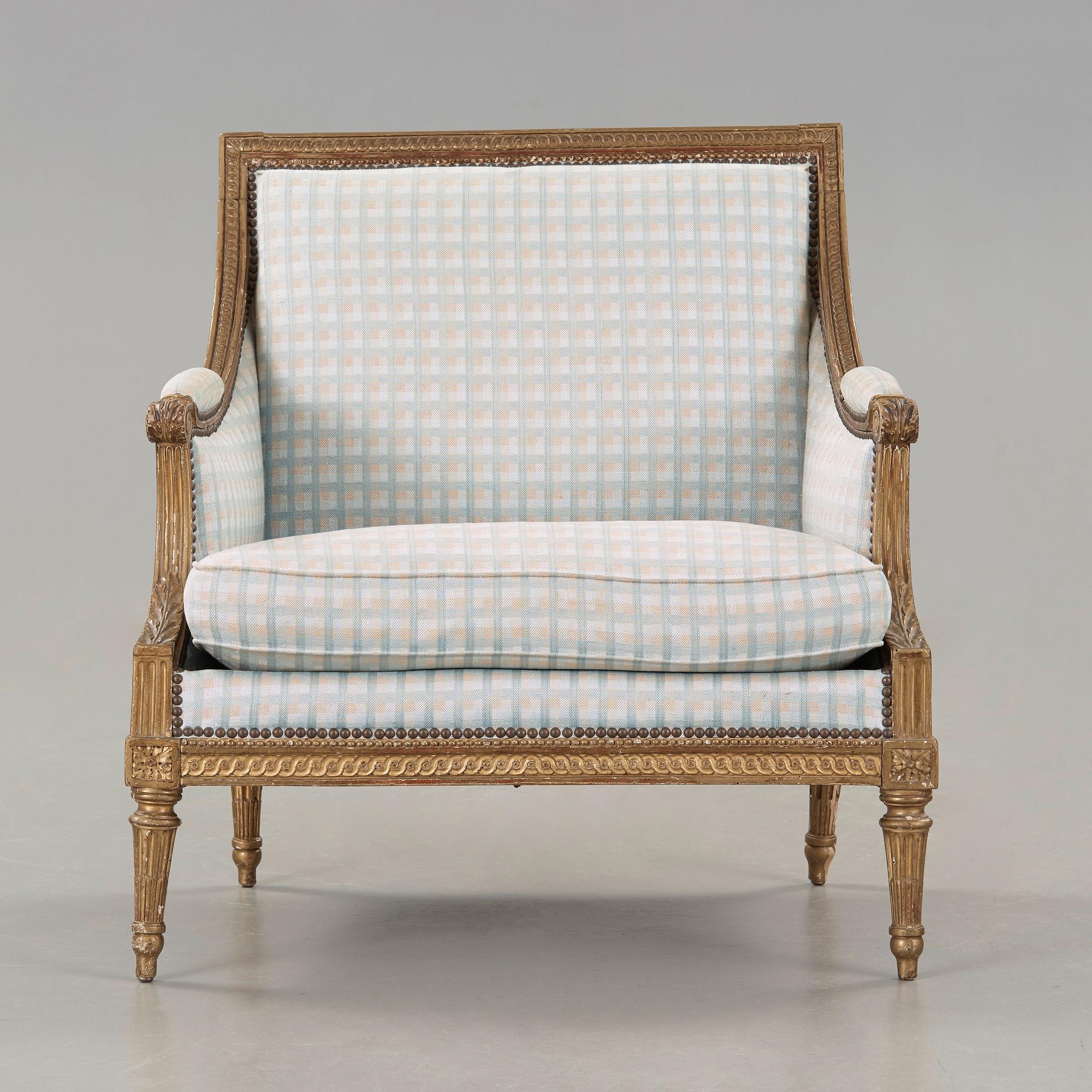 A Louis XVI circa 1770 marquise by Jean-Baptiste Lelarge, master in Paris 1738-71.