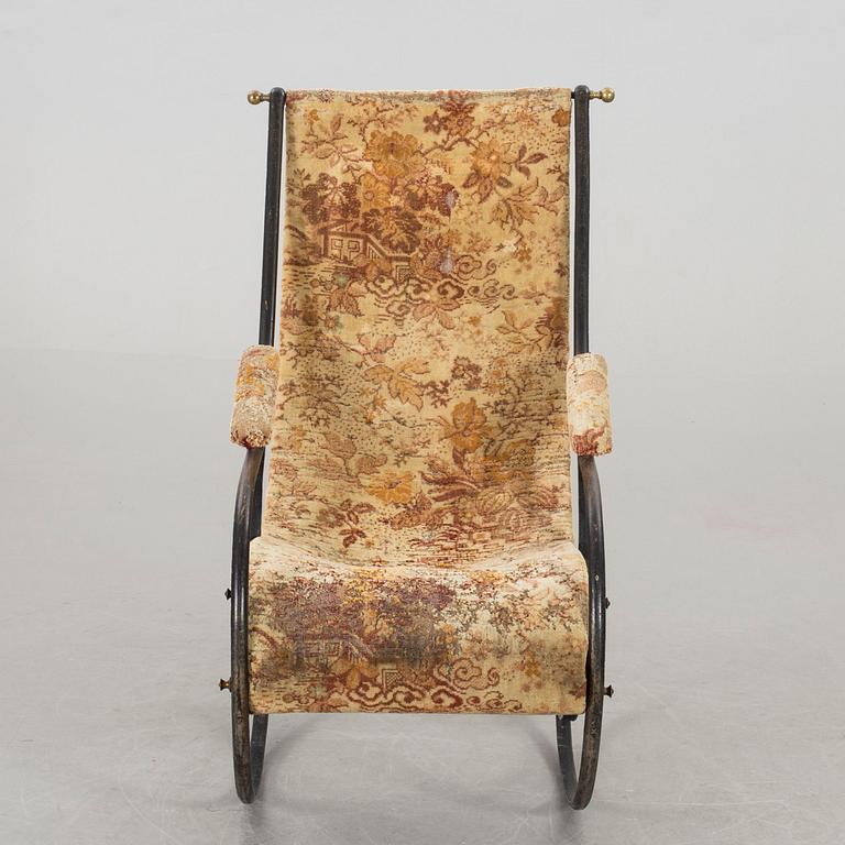 A IRON ROCKING CHAIR BY ROBERT W WINFIELD 19TH CENTURY.