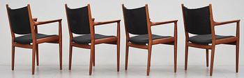 KARMSTOLAR, 4 st, Hans Wegner "JH-713", Johannes Hansen Möbelsnedkeri, Danmark, 1900-talets andra hälft.
