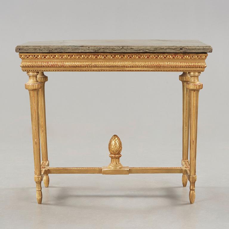 A Gustavian late 18th century console table.