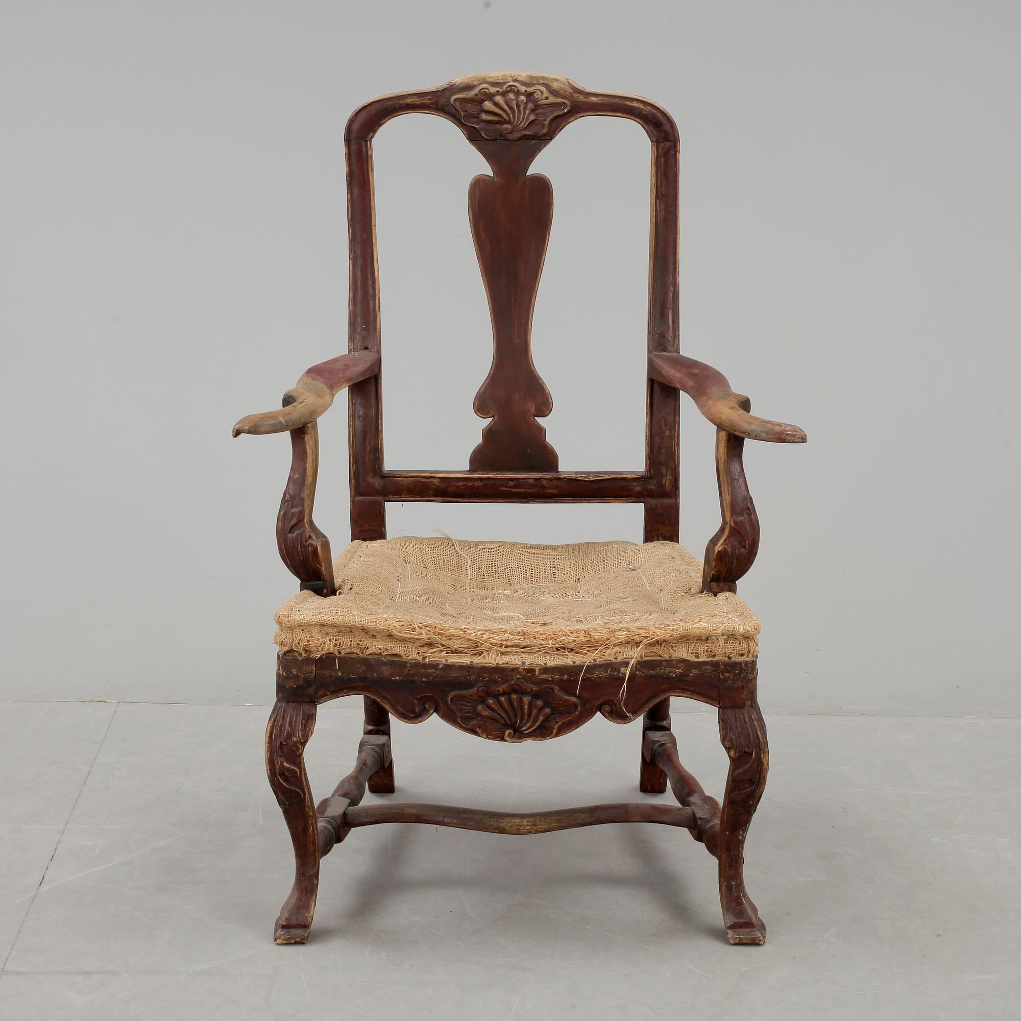 KARMSTOL, senbarock, 1700-tal.