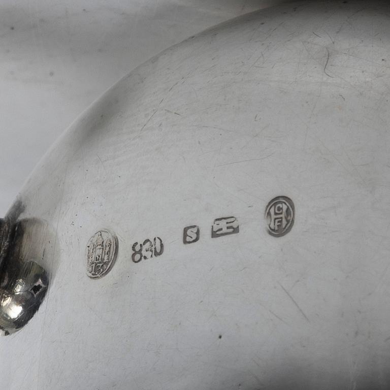 Silver, 4 pieces, Denmark, Norway early 20th century.