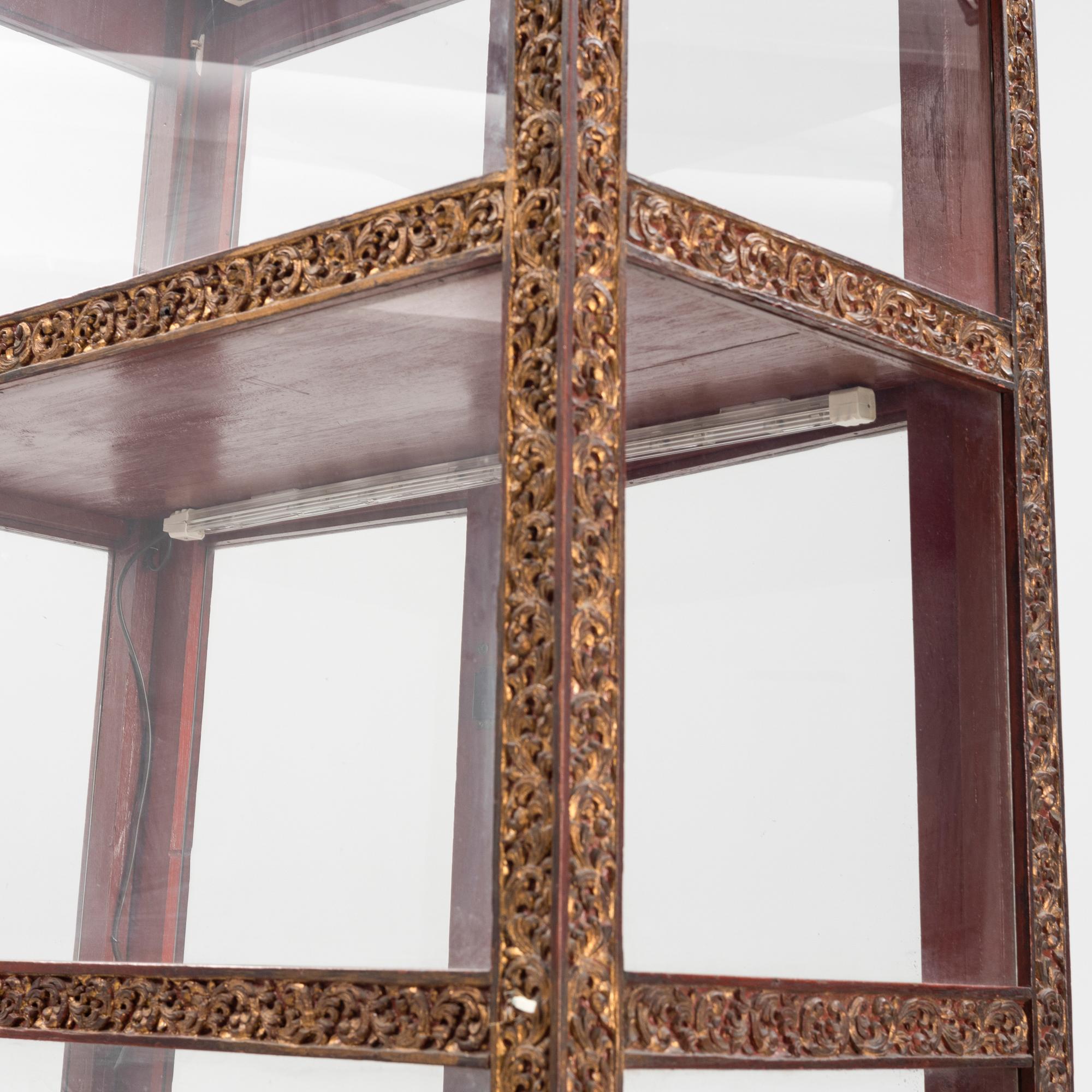 Display cabinet Southeast Asia 20th century.