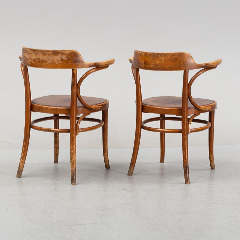 Axel Kandell, a pair of stained beech 'Cattelin' chairs, Gemla, Diö, 1948.