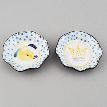 Herman Fogelin, 5 stoneware pieces, signed.