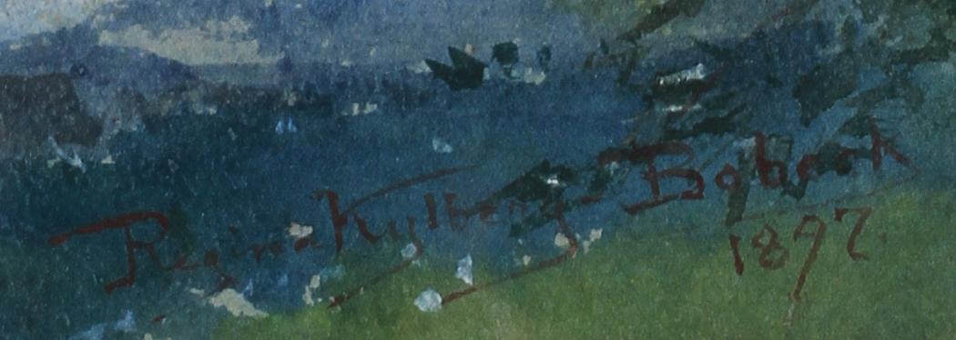 REGINA KYLBERG-BOBECK, akvarell, sign o dat 1892.