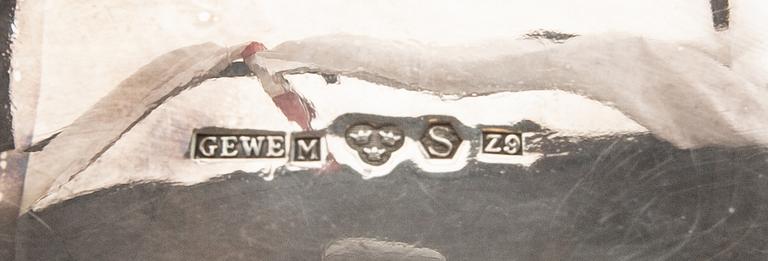 Coffee service 4 dl Rokoko style silver GEWE Malmö 1974/75.