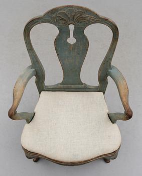 KARMSTOL, rokoko, Stockholms stolmakarämbetes sigill, 1700-talets andra hälft.