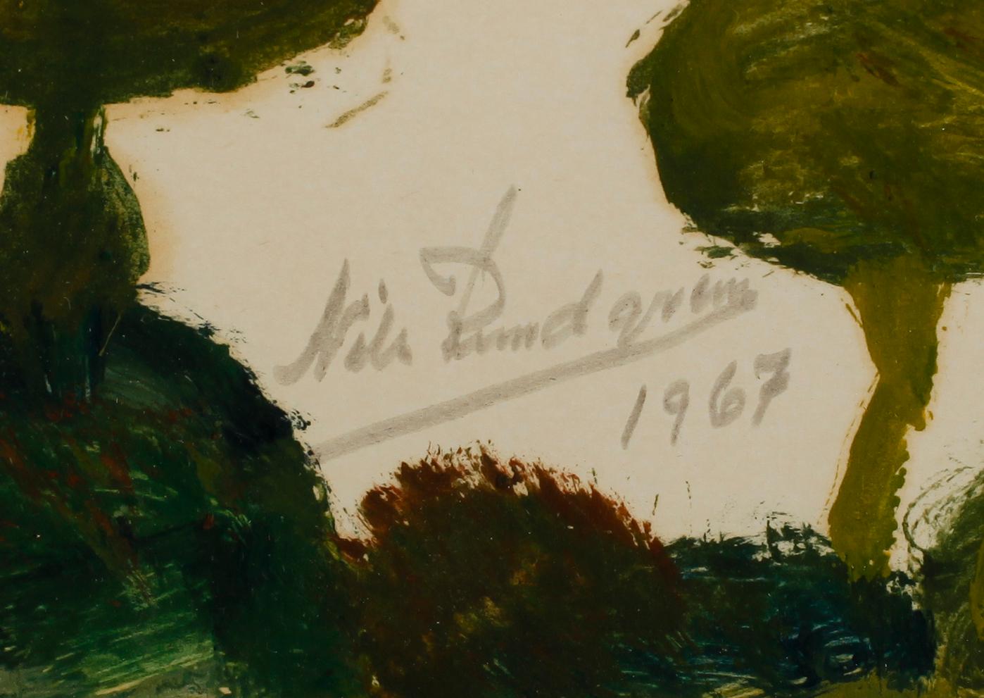 NILS "BJÖRNJÄGARN" RUNDGREN, gouache, sign och dat 1967.