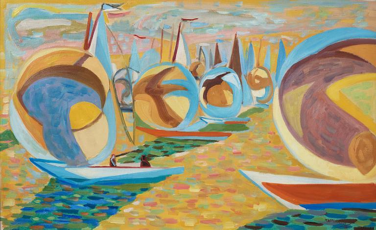 Tage Hedqvist, olja på duk, signerad och daterad 1945.