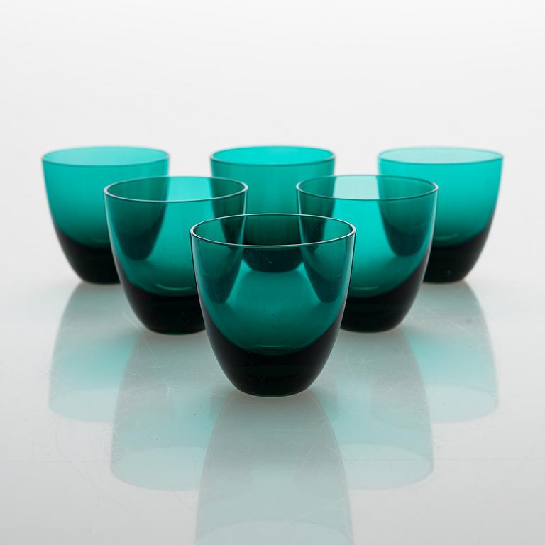 Nanny Still, a 6-piece set of tumblers, model SV 6411, Riihimäen Lasi oy. Design year 1950.