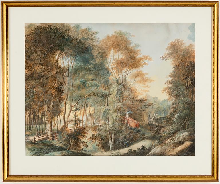 Axel Fredrik Cederholm, akvarell, signerad och daterad 1808.