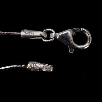 DIAMANTHÄNGE MED KED 18K guld, tot. ca 1,5 ct. Ked 916 guld. Tot. vikt ca 12 g.