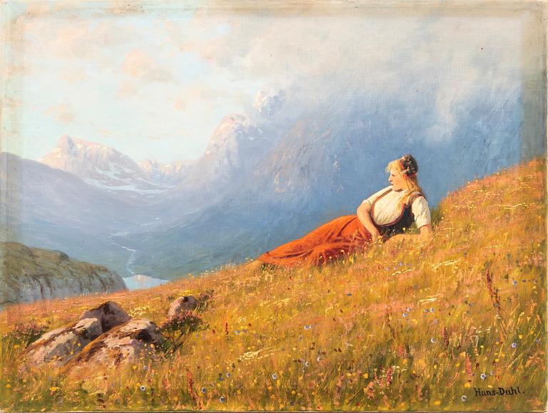 Hans Dahl,  oil on canvas signed.