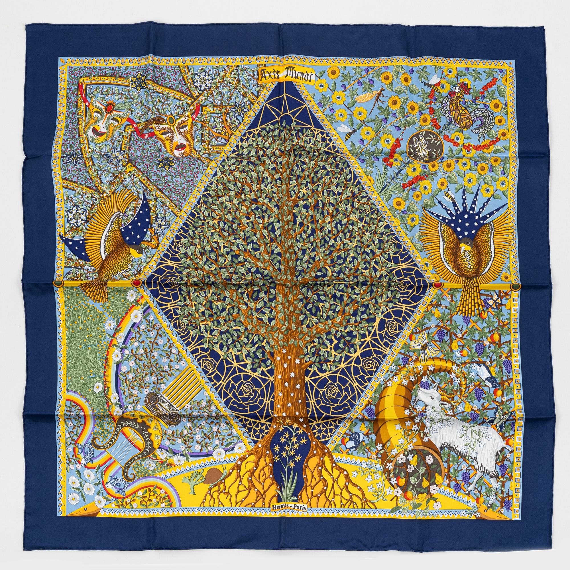 Hermès, scarf, "Axis Mundi".