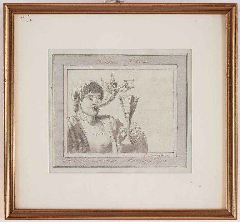 Carl August Ehrensvärd, "Goda gosse, glaset töm". Serie av dryckesvisor, 24 st.