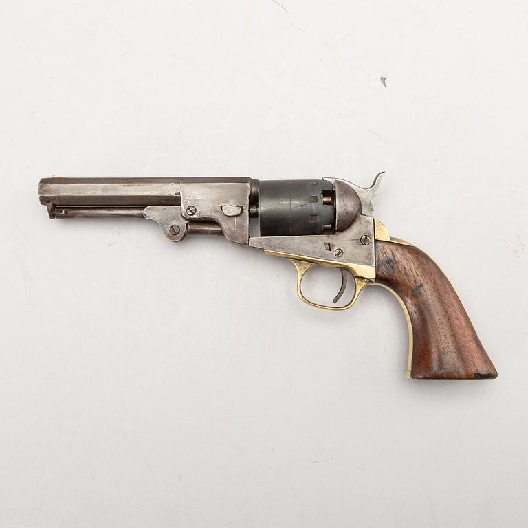 A Manhattan navy Percussion revolver in cal 36, 19th century mid / latter half.