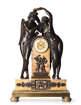 A mantel clock, after model by Claude Michallon (1752-99), Lesieur à Paris, circa 1820.