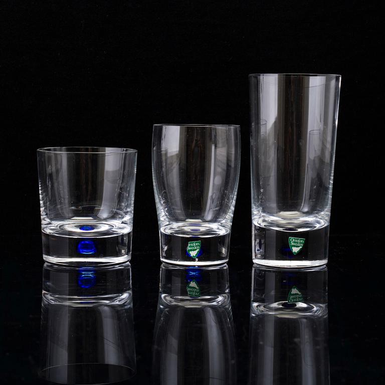 A 232 'Intermezzo' glass service by Erika Lagerbielke, Orrefors, second half of ght 20th century.