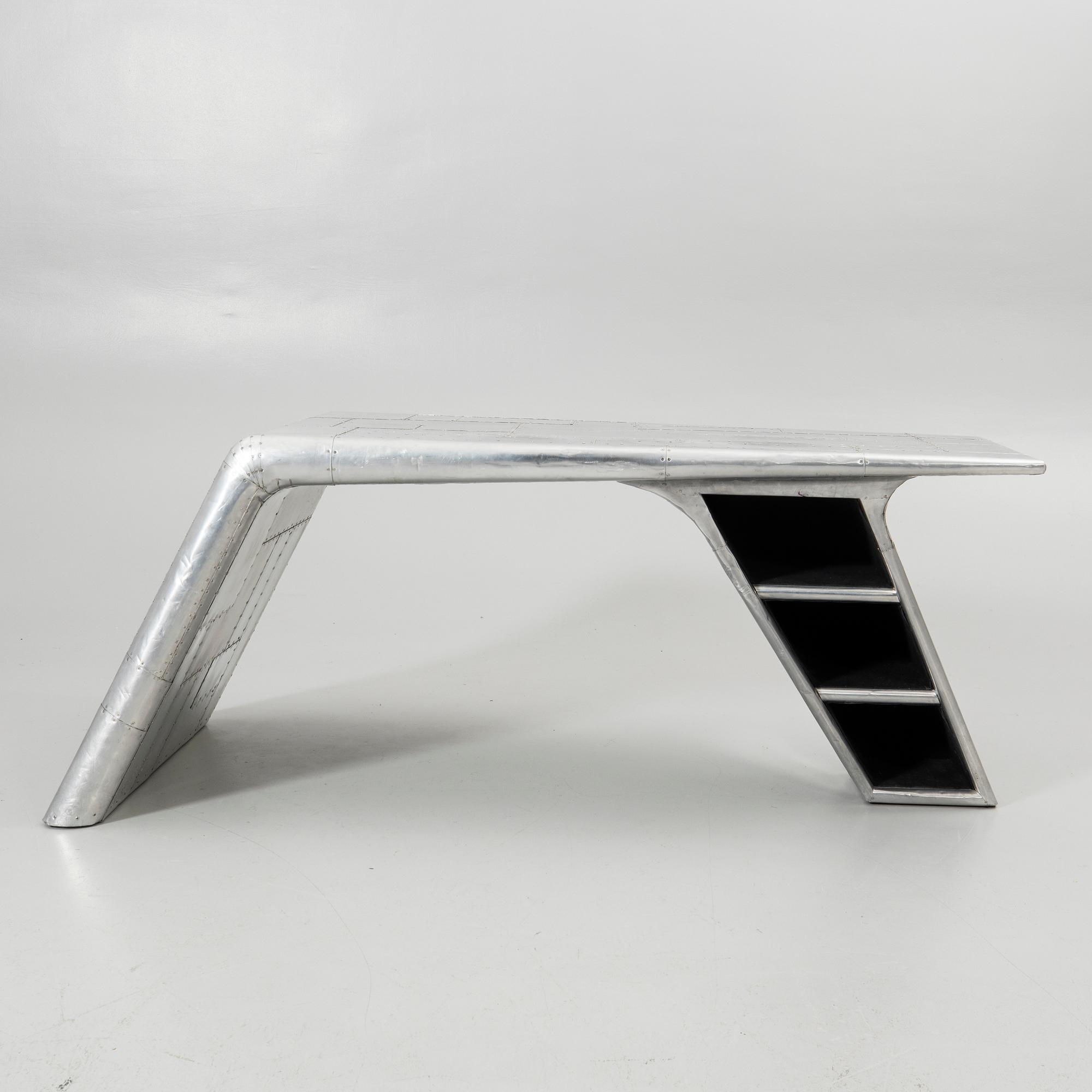 Timothy Oulton, desk “Aviator Blackhawk Valkyrie”, Artwood, 2000s.