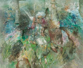 EDGAR VALTER, oil on board.