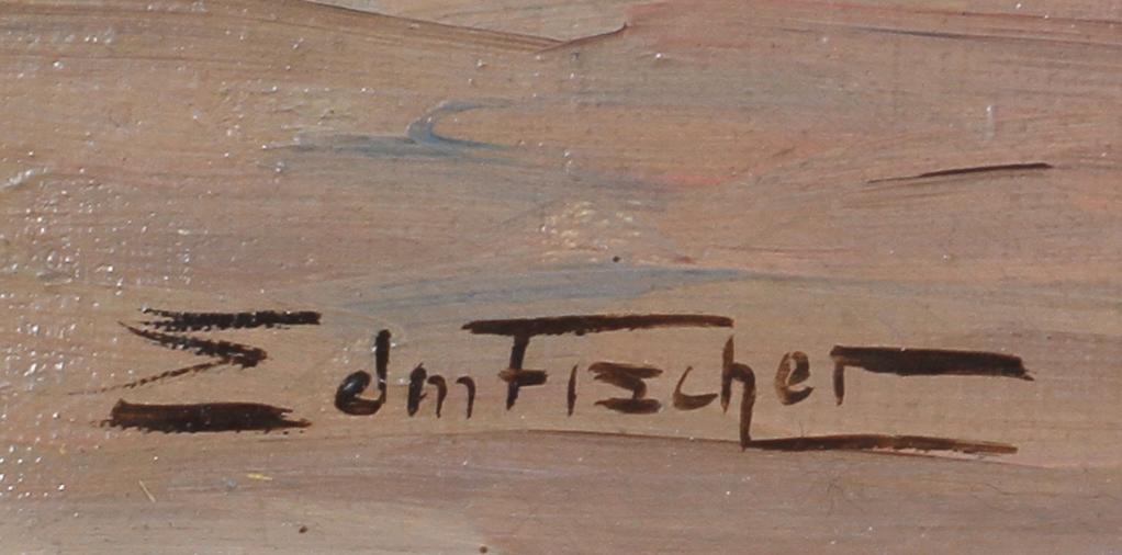 EDMOND FISCHER, olja på duk, sign.