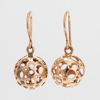 Liisa Vitali, a pair of 14K gold 'Leppäkerttu' earrings, Westerback, Helsinki.